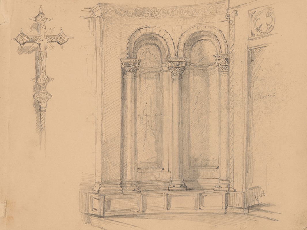 Józef Simmler - Fragment of the interior of St. Mark’s Church in Venice
