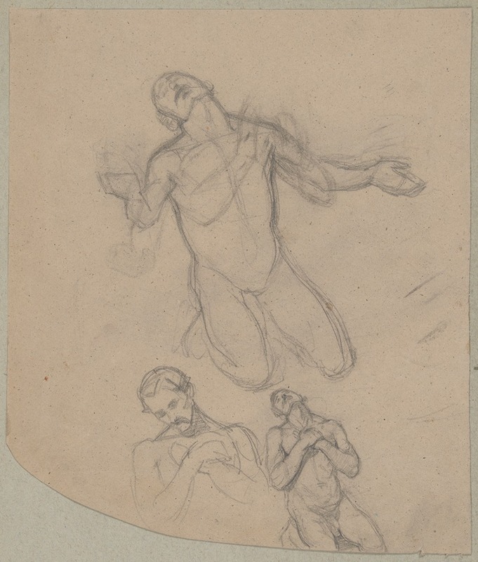 Józef Simmler - Nude sketch to the figure of St. Matthias to the painting ‘Martyrdom of St. Matthias’