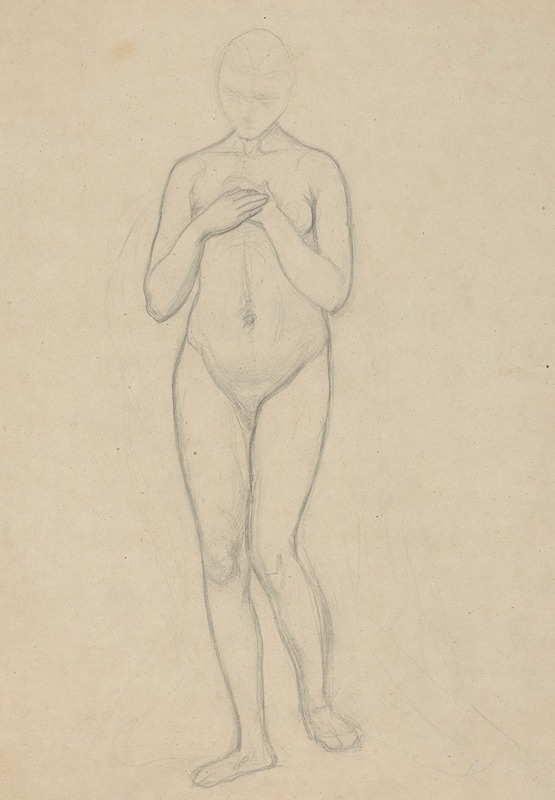 Józef Simmler - Nude study for the figure of Mary in the painting ‘The Immaculate Conception of the Blessed Virgin Mary’