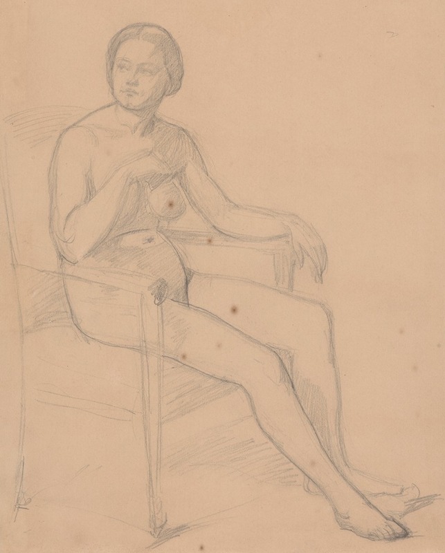 Józef Simmler - Nude study of Queen Bona for the painting ‘The Upbringing of Sigismund Augustus’