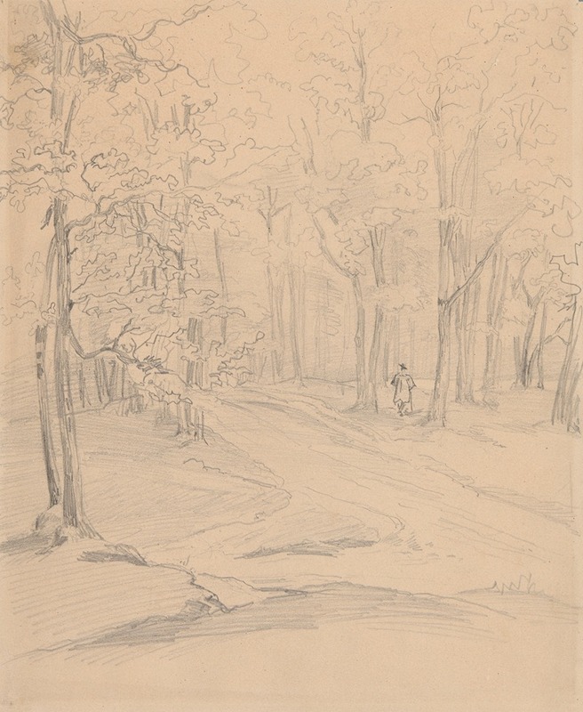 Józef Simmler - Road in the woods