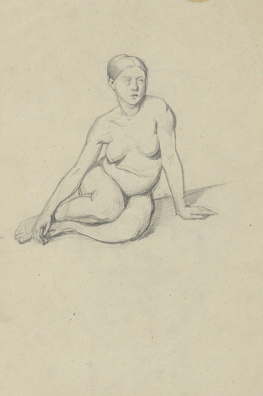 Józef Simmler - Sketch of a nude female