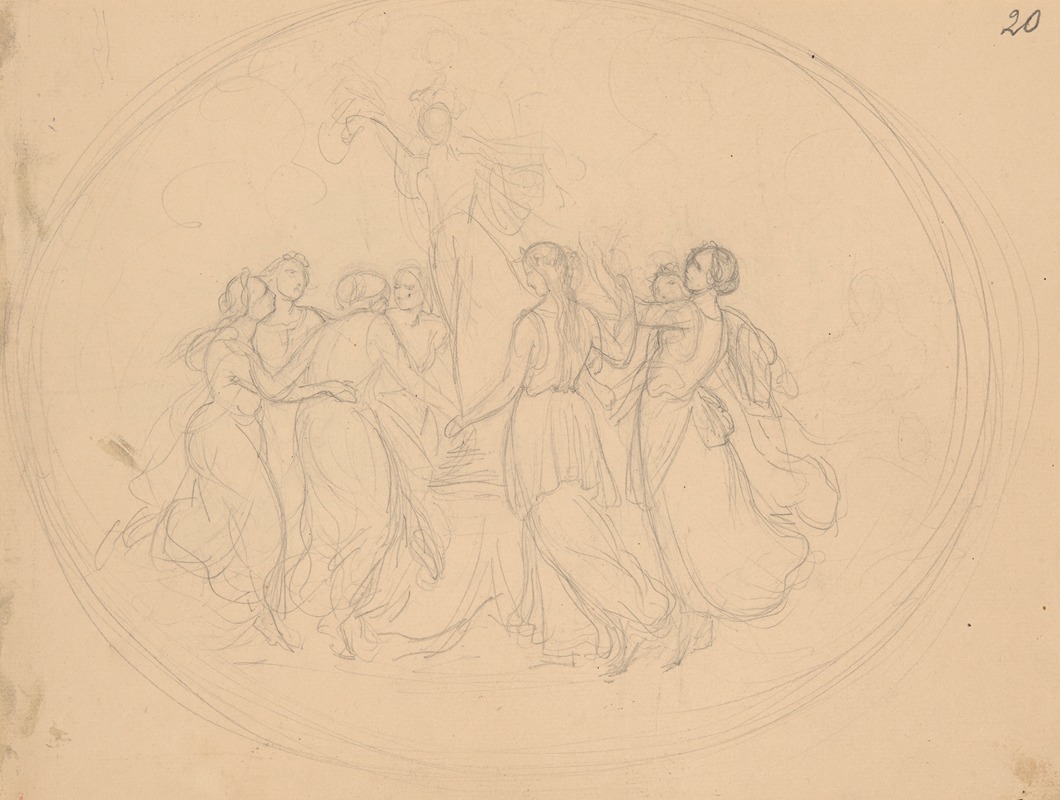 Józef Simmler - Sketch of the composition to the scene from the first act of the ‘Giselle’ ballet