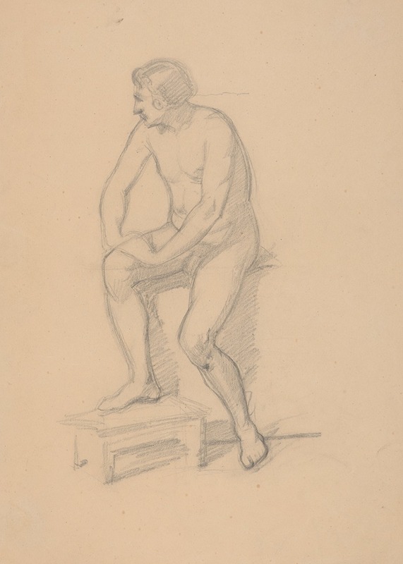 Józef Simmler - Sketch of the king figure for the painting ‘Death of Barbara Radziwiłł’