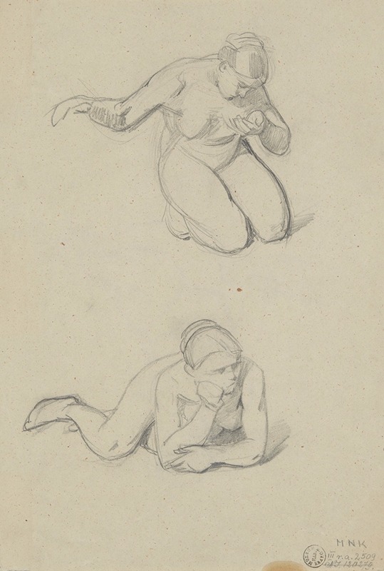 Józef Simmler - Sketches of a nude female