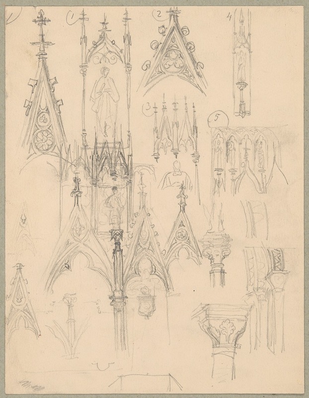 Józef Simmler - Sketches of Gothic architectural details
