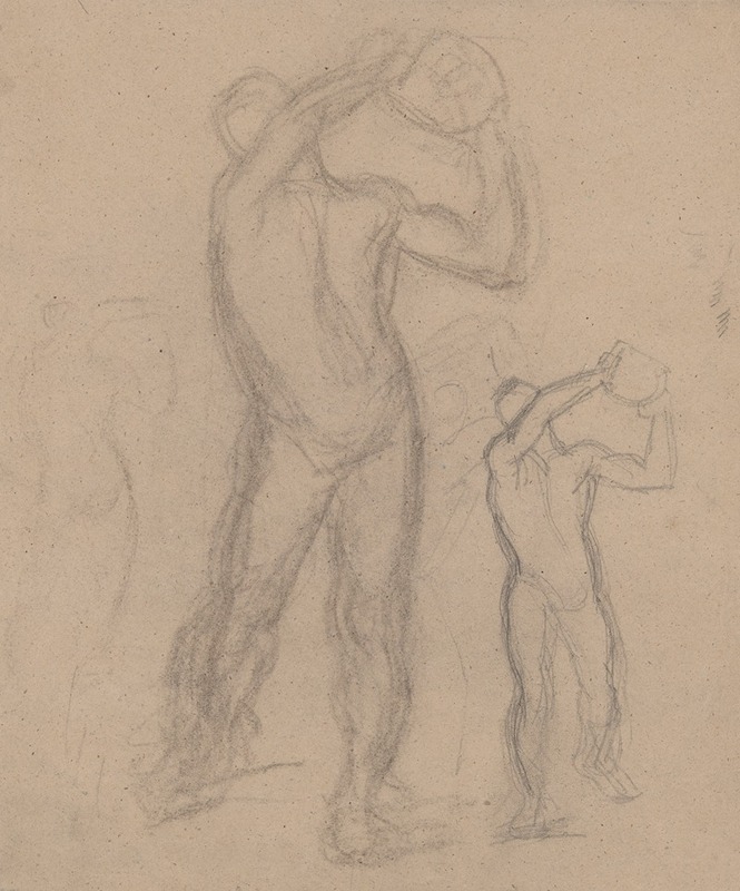 Józef Simmler - Sketches of male nude for the painting ‘Martyrdom of St. Matthias’