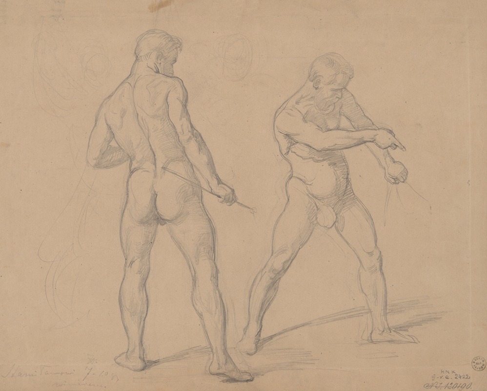Józef Simmler - Studies of nude males to the painting ‘Martyrdom of St. Josaphat Kuntsevych’