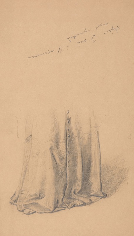 Józef Simmler - Study of lower part of the robe of Bishop Piotr Wysz for the painting ‘Queen Jadwiga’s Oath’