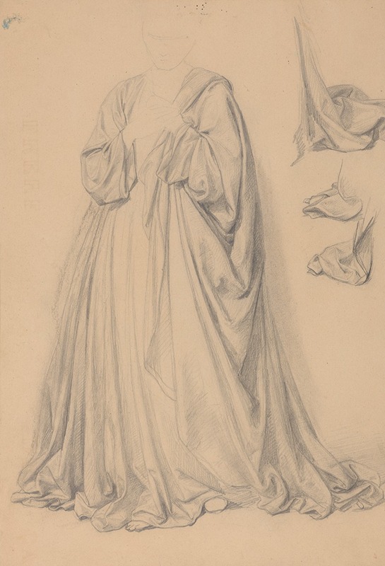 Józef Simmler - Study of Mary’s robes for the painting ‘The Immaculate Conception of the Blessed Virgin Mary’