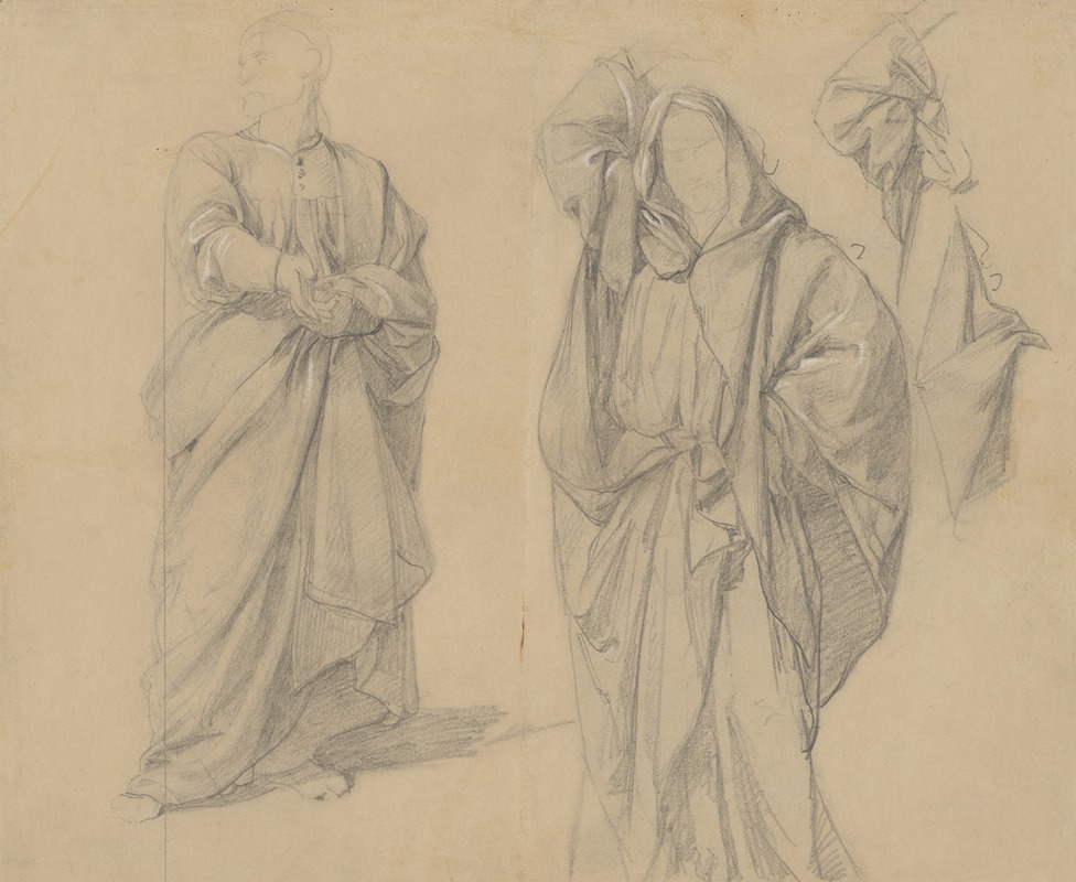 Józef Simmler - Study of robes of the high priest and the man in turban to the painting ‘Martyrdom of St. Matthias’