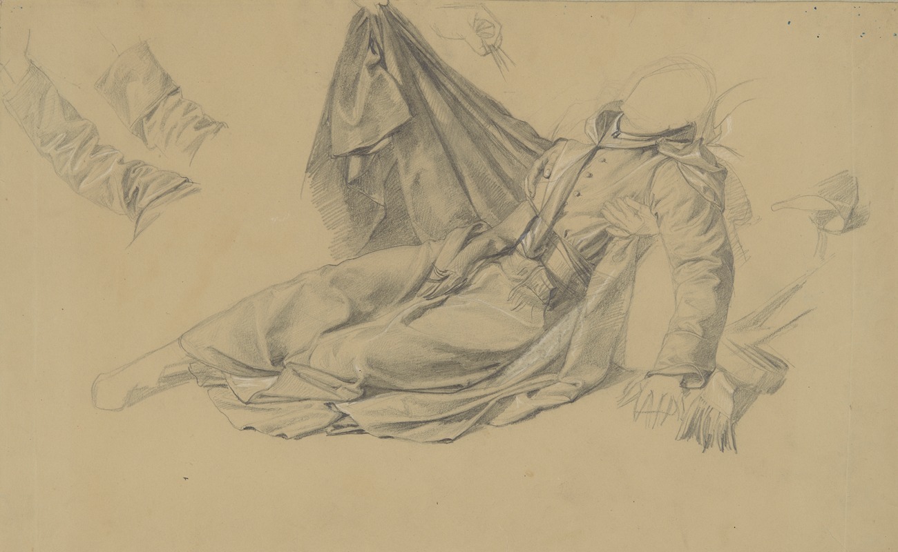 Józef Simmler - Study of robes to the figure of Josaphat Kuntsevych to the painting ‘Martyrdom of St Josaphat Kuntsevych’