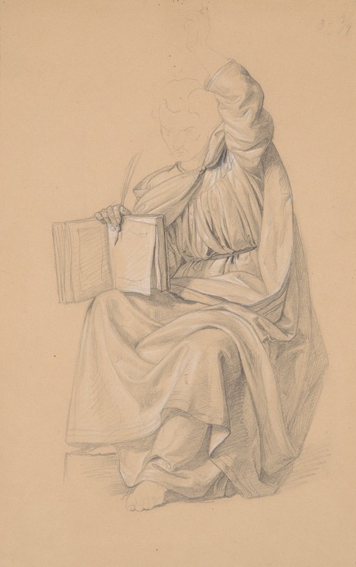 Józef Simmler - Study of the Prophet Isaiah’s robes for the painting ‘The Immaculate Conception of the Blessed Virgin Mary’