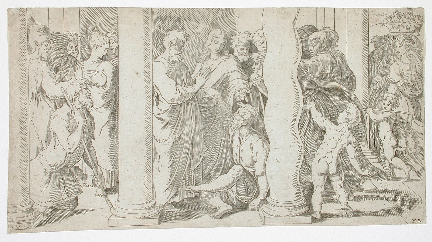 Parmigianino - Saint Peter and Saint John Healing the Lame Man at the Beautiful Gate
