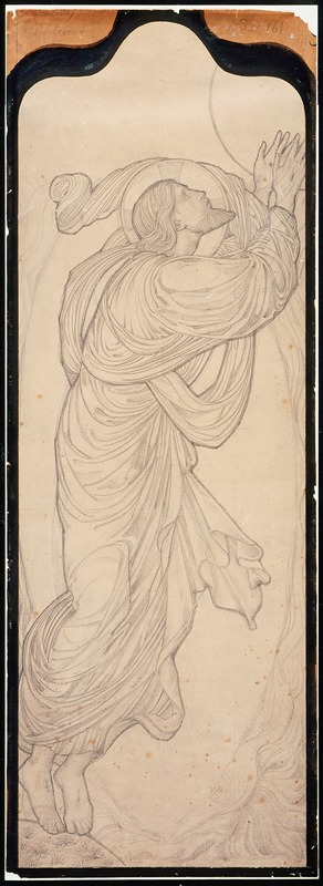 Sir Edward Coley Burne-Jones - Study of Christ for ‘The Ascension’