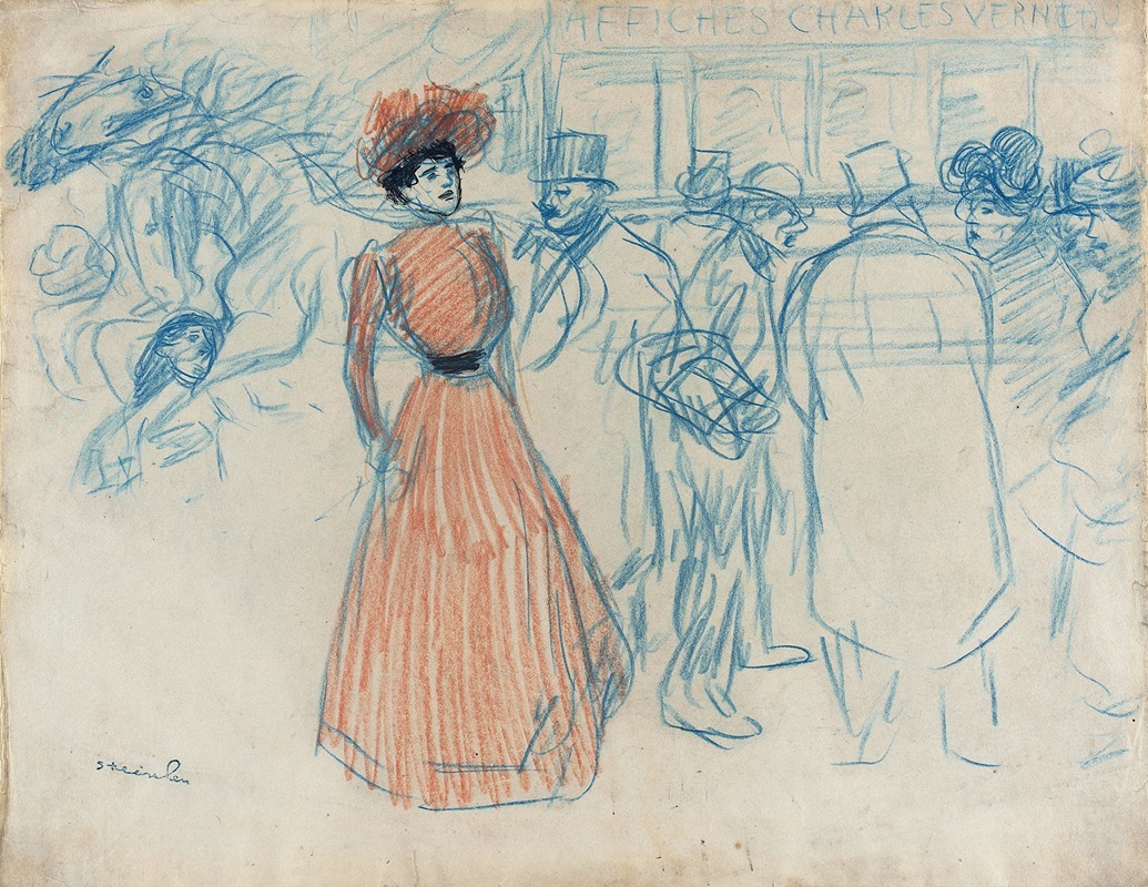 Théophile Alexandre Steinlen - Woman at the Bus Stop