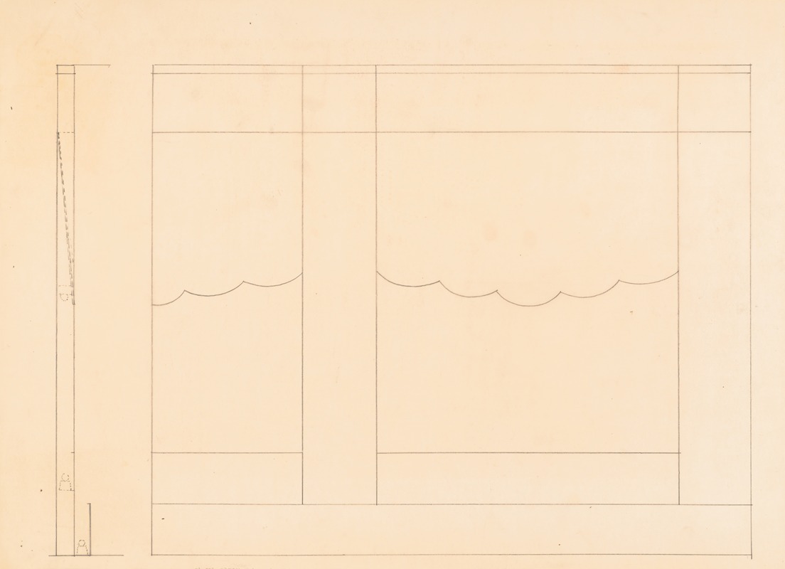 Winold Reiss - Design for unidentified restaurant, possibly Dunhall’s Restaurant, New York, NY. Wall treatment, sketch 3