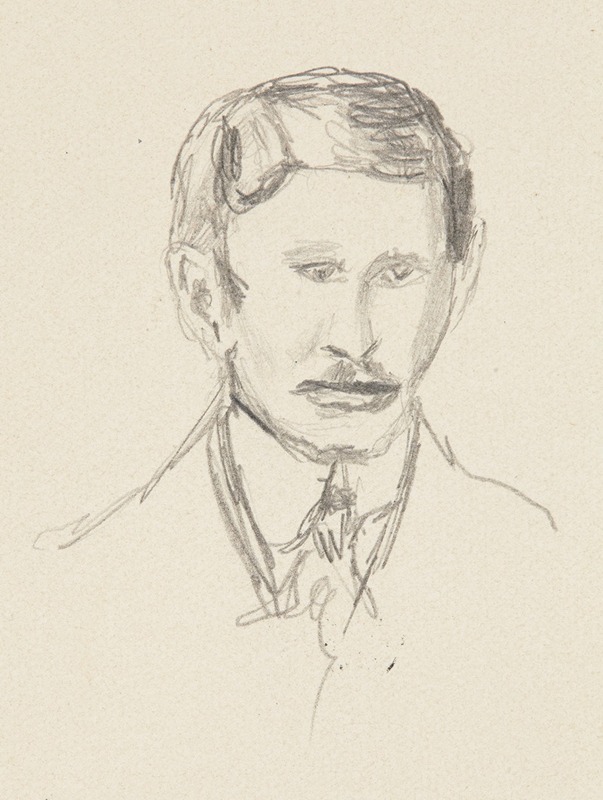 Adolf Sternschuss - portret młodego mężczyzny z krótkimi wąsami