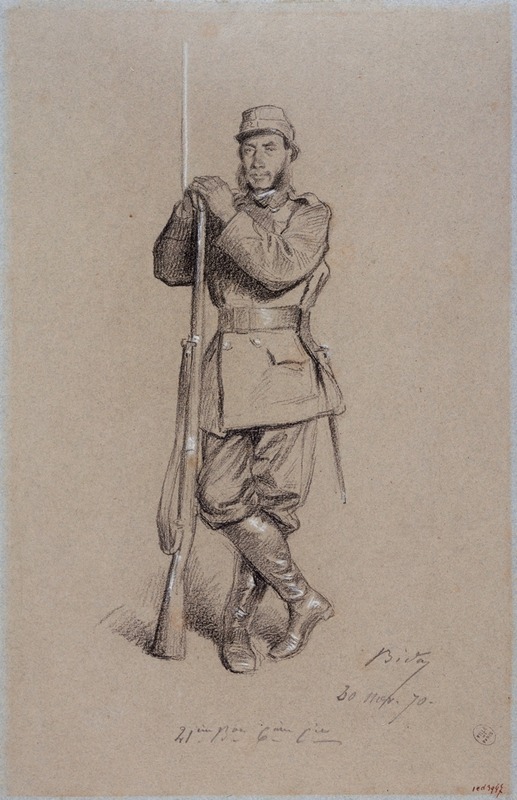 Alexandre Bida - Portrait d’ Emile Templier pendant le siège de Paris.