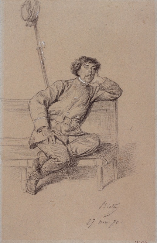 Alexandre Bida - Portrait de Charles Garnier pendant le siège de Paris.