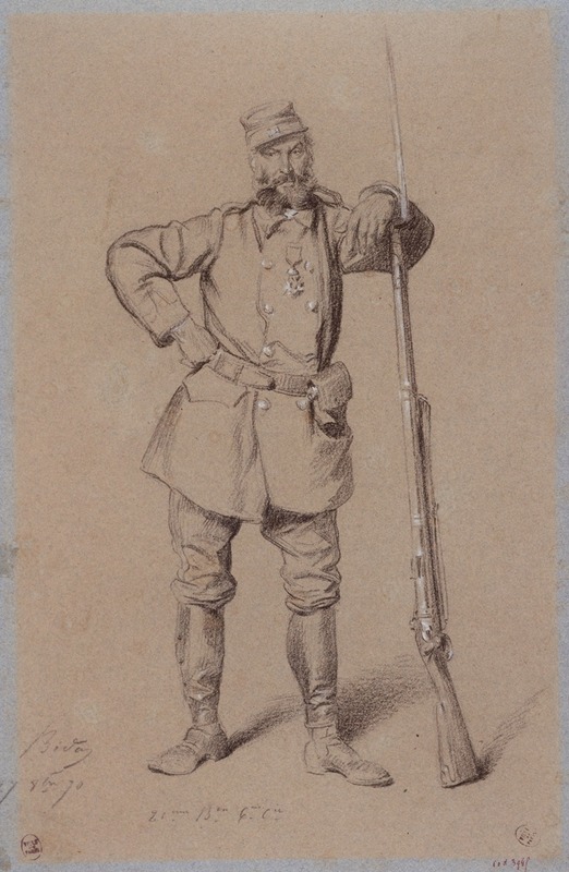 Alexandre Bida - Portrait de Ed. Guérin pendant le siège de Paris.