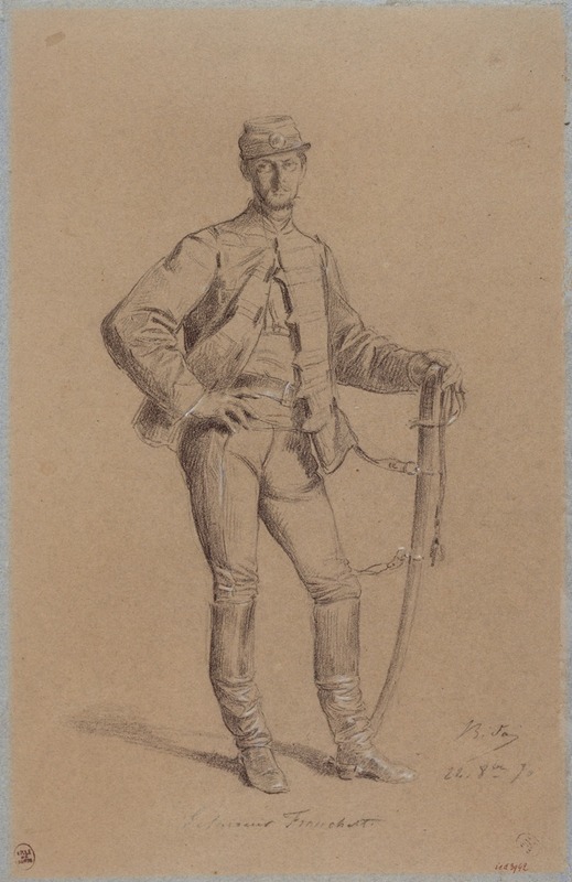Alexandre Bida - Portrait de M. Bréton pendant le siège de Paris.