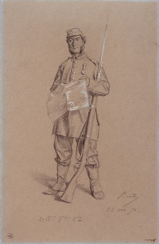 Alexandre Bida - Portrait de M. Goumy pendant le siège de Paris.