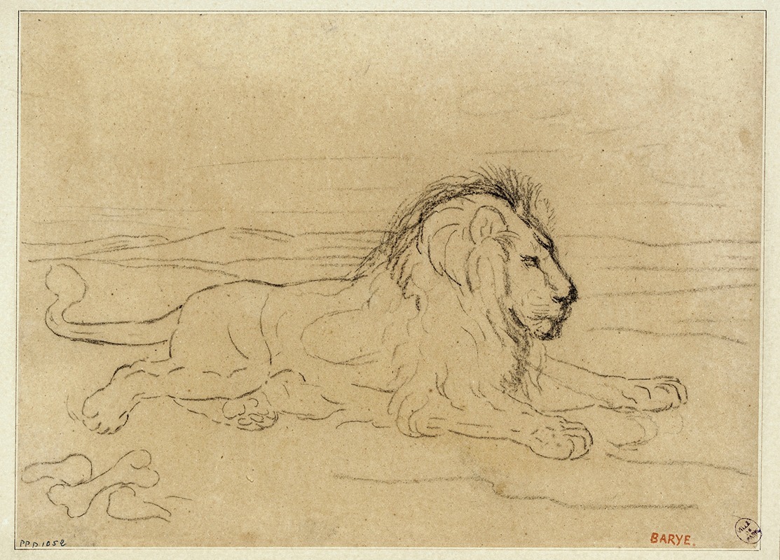 Antoine-Louis Barye - Lion couché