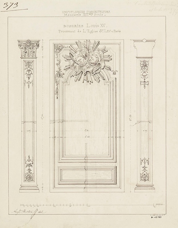 Auguste Breton - Boiseries Louis XV provenant de l’église Saint-Leu, détails d’architecture