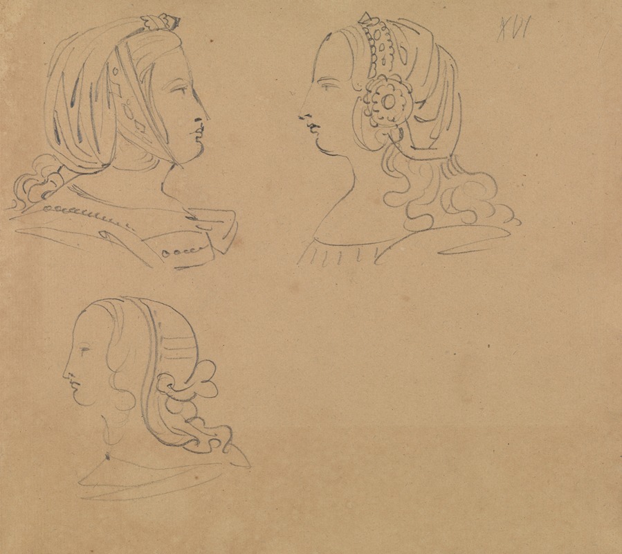Benjamin Robert Haydon - Portrait Studies of Women in Various Headdress