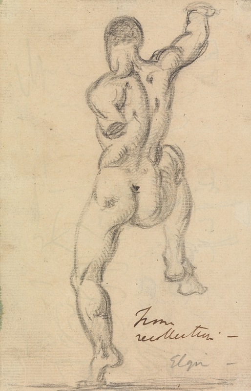 Benjamin Robert Haydon - Rear View Figure Study of a Male Nude
