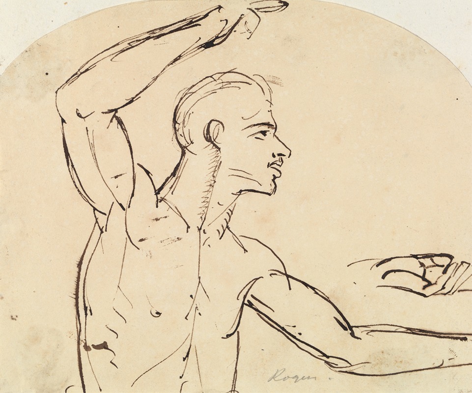 Benjamin Robert Haydon - Study of a Male Nude.