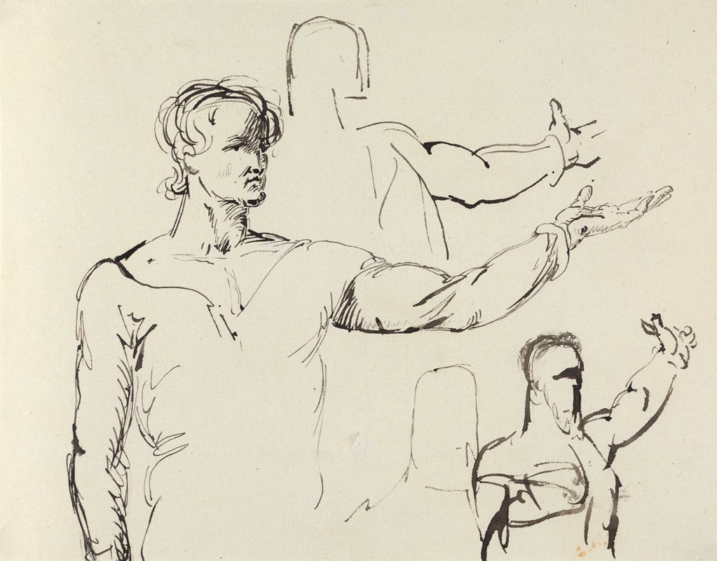 Benjamin Robert Haydon - Study of a Man with Outstretched Arm