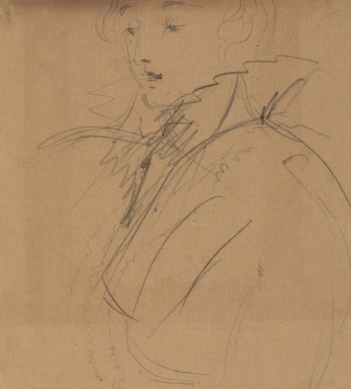 Benjamin Robert Haydon - Upper Body Study, of a Woman in a High Collar