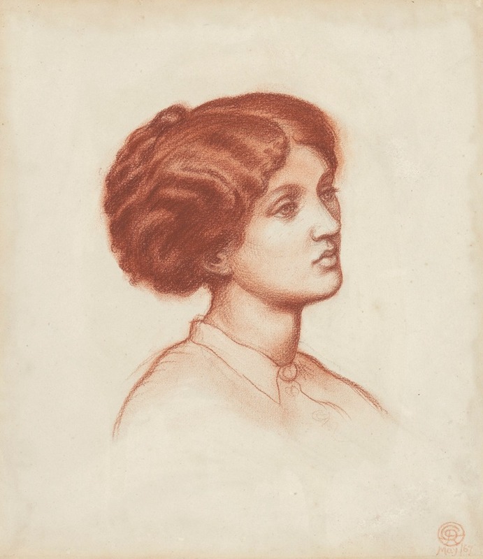 Dante Gabriel Rossetti - A study of Mrs Frederick Leyland, bust-length, for ‘Monna Rosa’