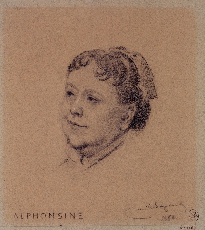 Émile-Antoine Bayard - Portrait d’Alphonsine, actrice du Palais Royal.