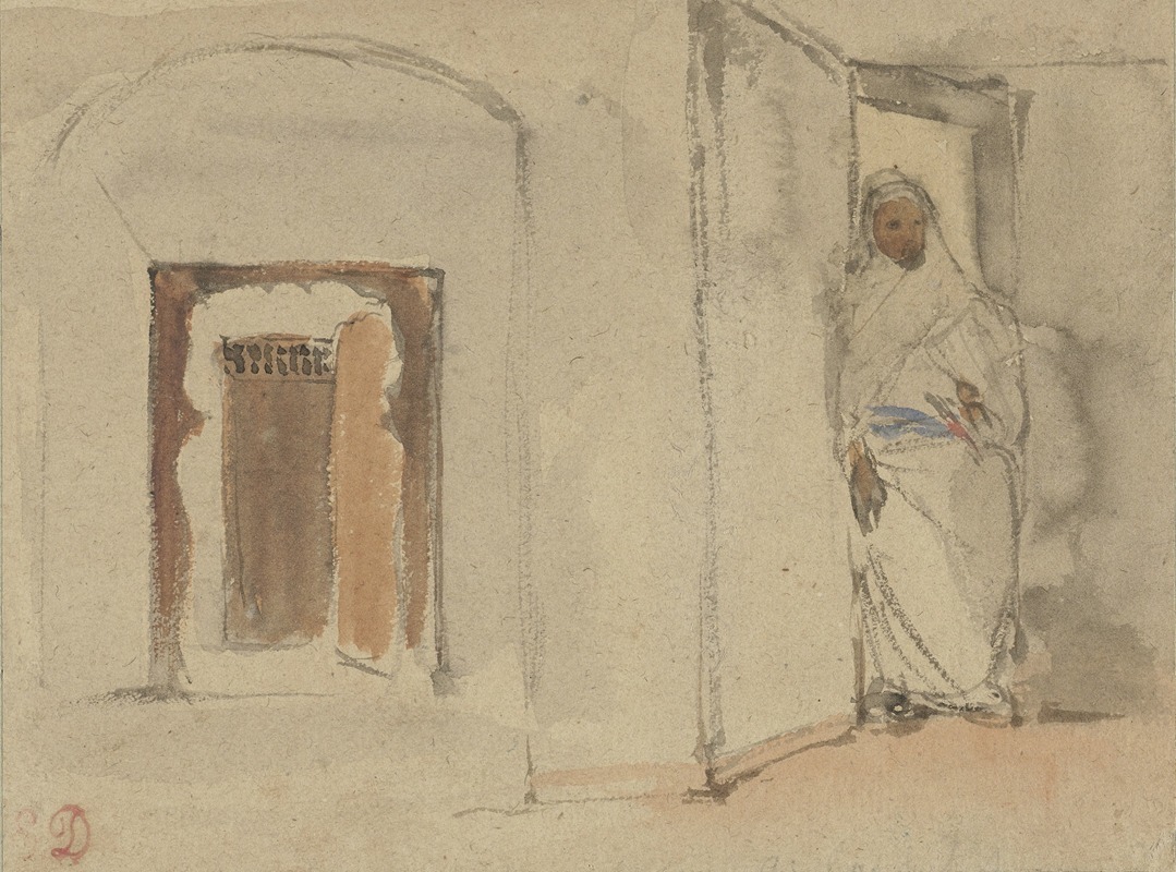 Eugène Delacroix - Arab in front of his house