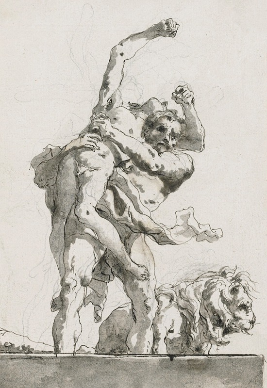 Giovanni Domenico Tiepolo - Hercules and Antaeus