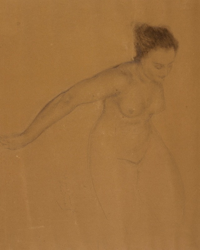 Henry Caro-Delvaille - Etude pour ‘Le sommeil fleuri’; Femme nue couchée