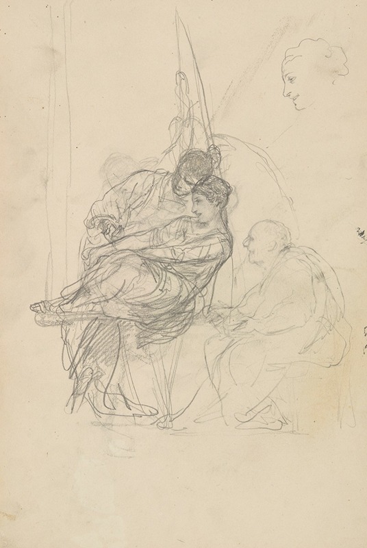 Henryk Siemiradzki - szkic do obrazu ‘Noc w Pompejach. Świetlik’