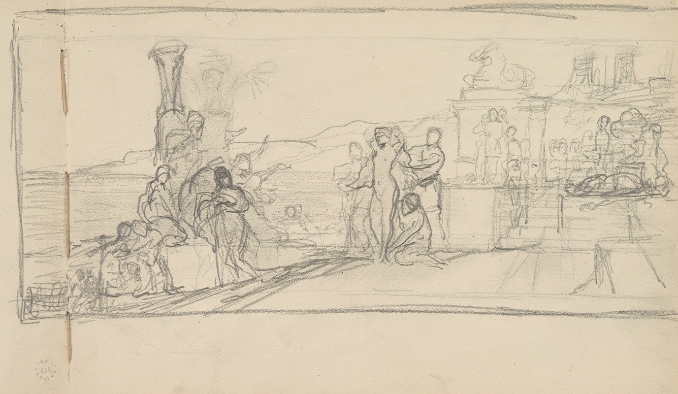Henryk Siemiradzki - szkic do Fryne na święcie Posejdona w Eleusis