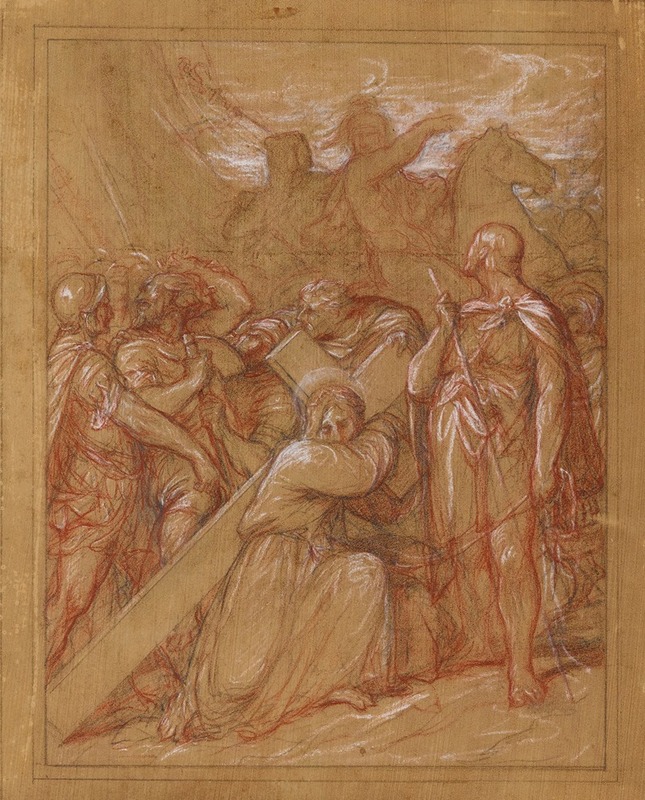 Jean-François Brémond - Etude pour un chemin de croix; Jésus tombe pour la troisième fois