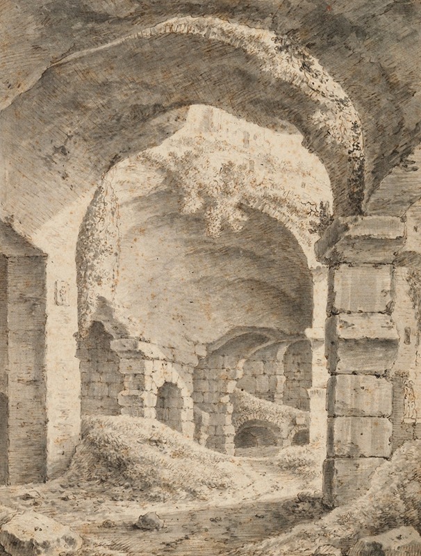 Johann Franz Ermels - View of the interior of the Colosseum, Rome