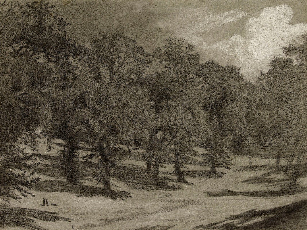 Léon Bonnat - Paysage – orée d’un bois