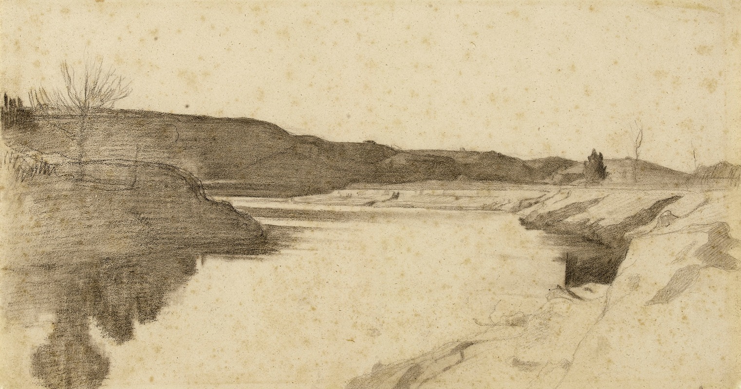 Léon Bonnat - Paysage des bords du Tibre