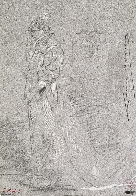 Louise Abbéma - Portrait de Sarah Bernhardt en pied