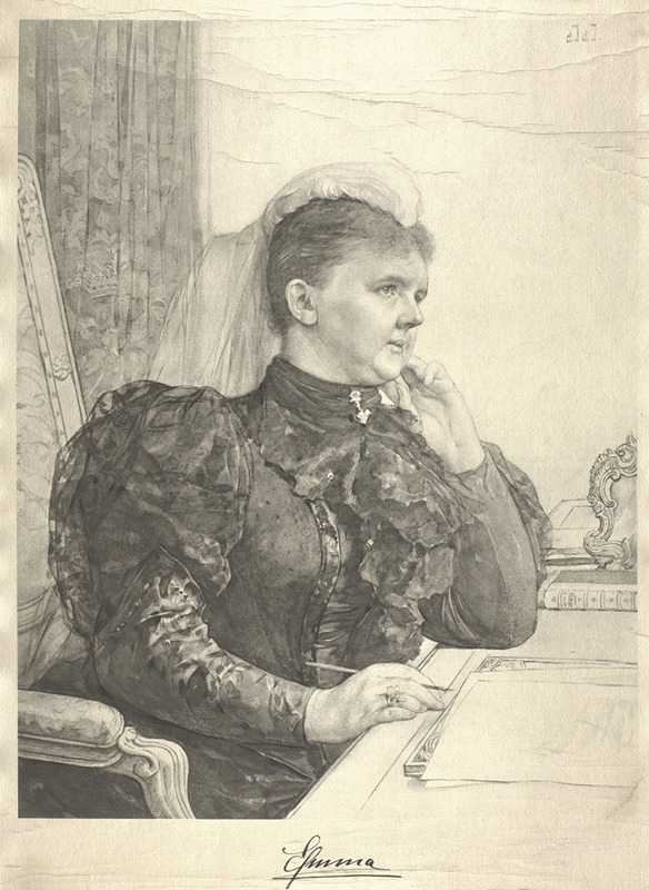 Pieter Josselin de Jong - Portret van Emma, koningin-regentes der Nederlanden