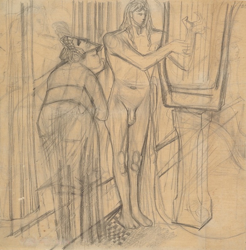 Stanisław Wyspiański - ‘Apollo i Melpomene’. Szkic do ilustracji ‘Iliady’ Homera