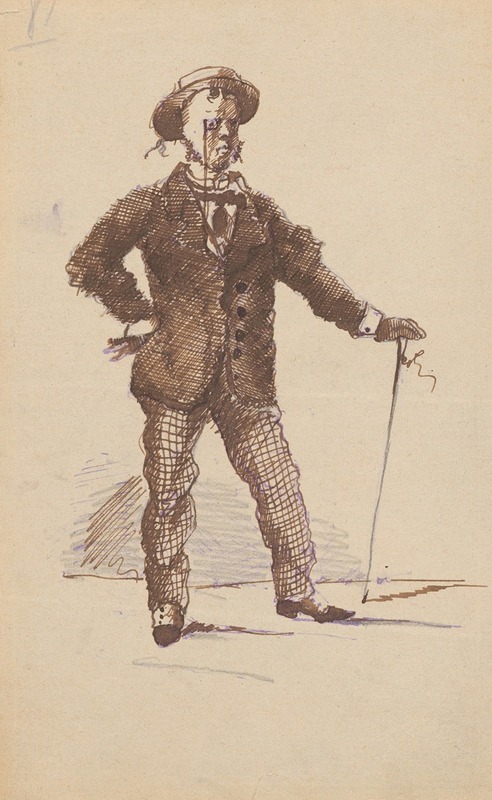 Stanisław Wyspiański - Caricature of a dandy