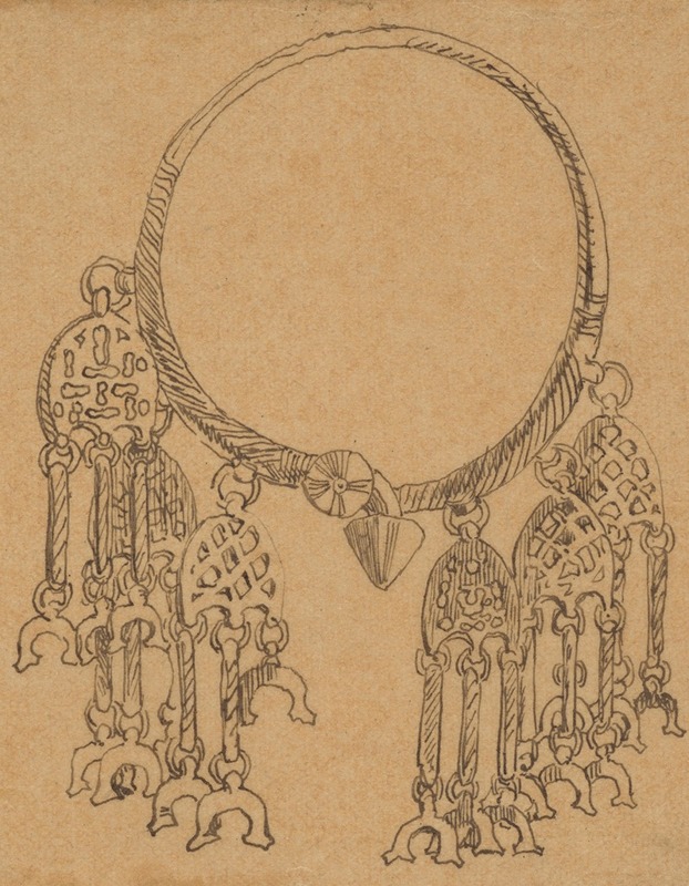 Stanisław Wyspiański - Drawing of a Slavic necklace